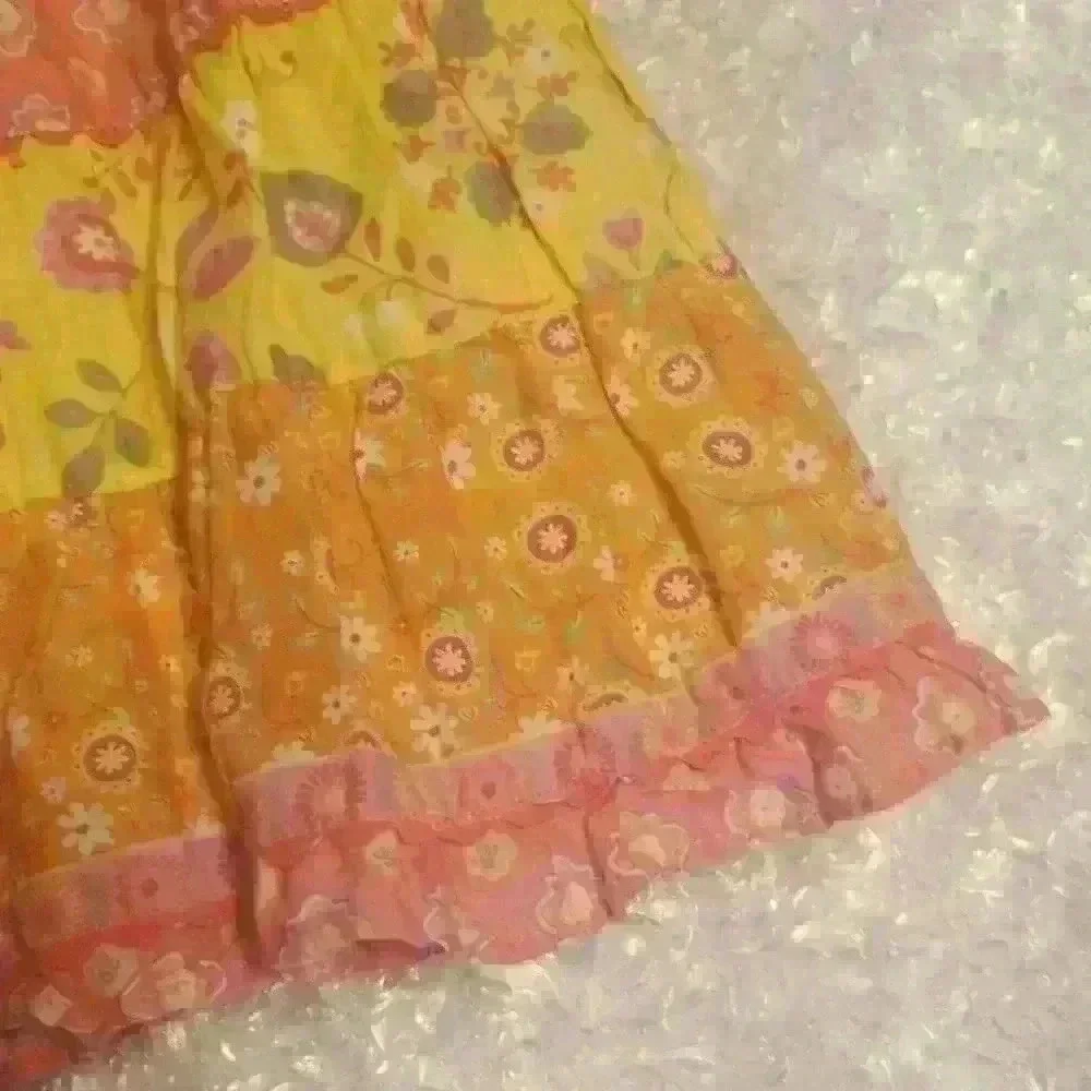 Pumpkin Patch Skirt Girl Size 7 Ditzy Floral Boho Spring Easter